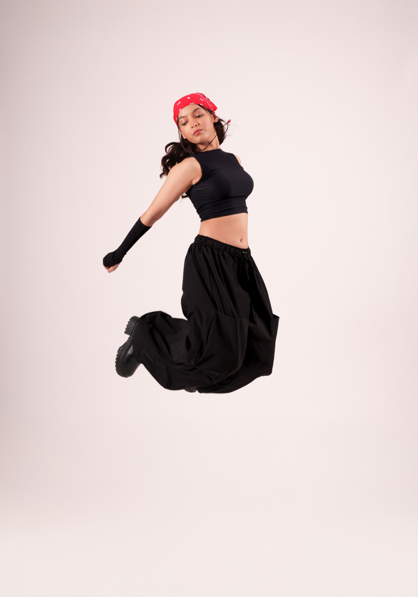 Air Parachute Pants in Midnight Black